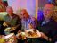 Our intrepid cyclists enjoying a well deserved meal