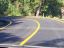 The mountain road complete with yellow lines