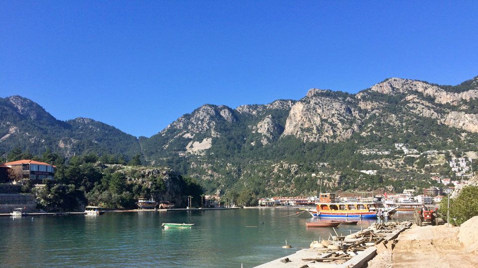 Looking across the harbour from Turunç Hotel